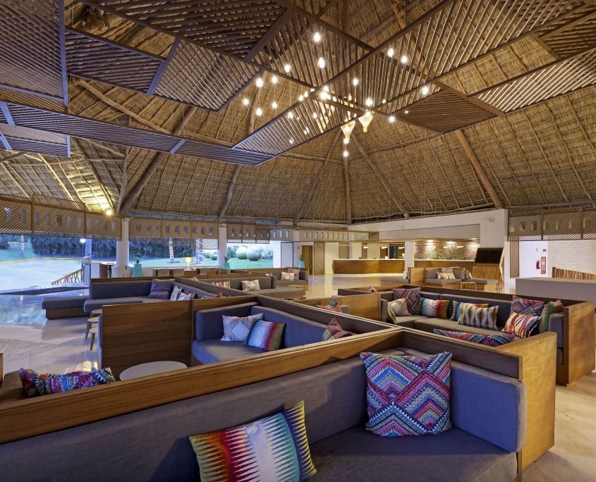 Hotel reception lobby in Grand Palladium Punta de Mita Riviera Nayarit Mexico