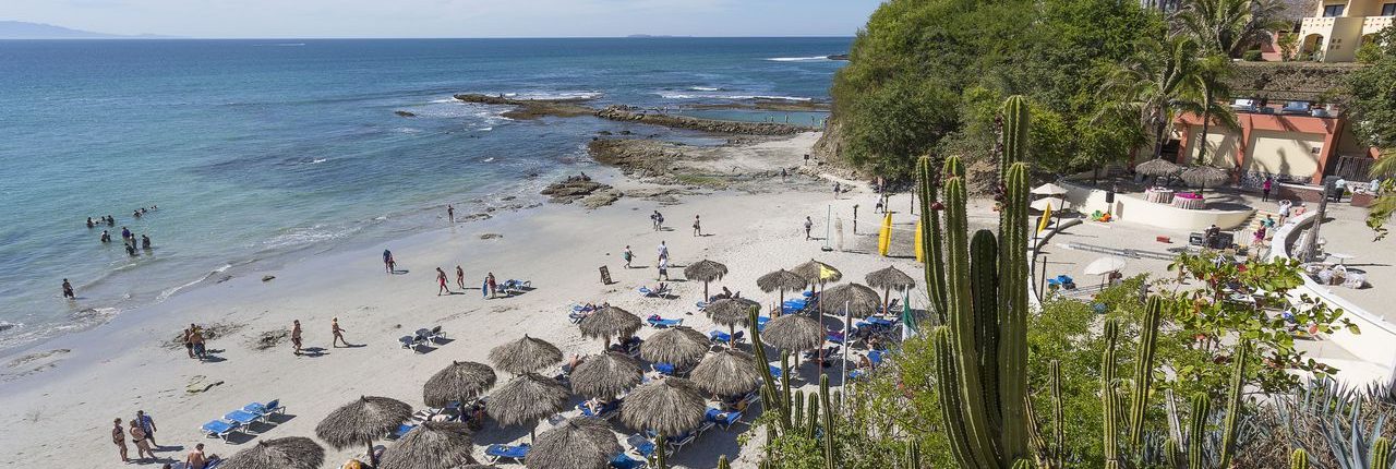 View of the beach from Royal Suites Hotel in Punta de Mita Riviera Nayarit Mexico