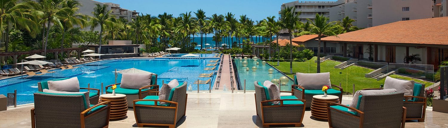 Reflect Pool and deck with chairs at Reflect Hotel in Riviera Nayarit