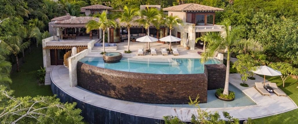 Arial view of Casa Roka Punta Mita luxury hotel in Mexico